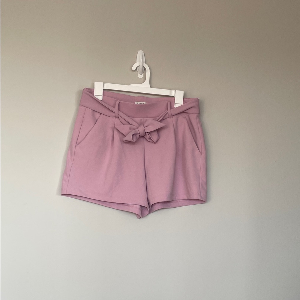 LOFT High Waist Lavender Shorts with Bow